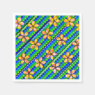 Handgefertigte Blumen-Servietten Serviette