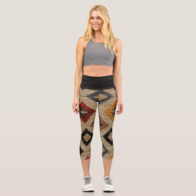 Handgefertigte Capri-Leggings Capri Leggings (Vorderseite)