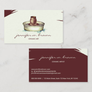 Handgefertigte Clay Keramik Art Tool Skulptur-Töpf Visitenkarte