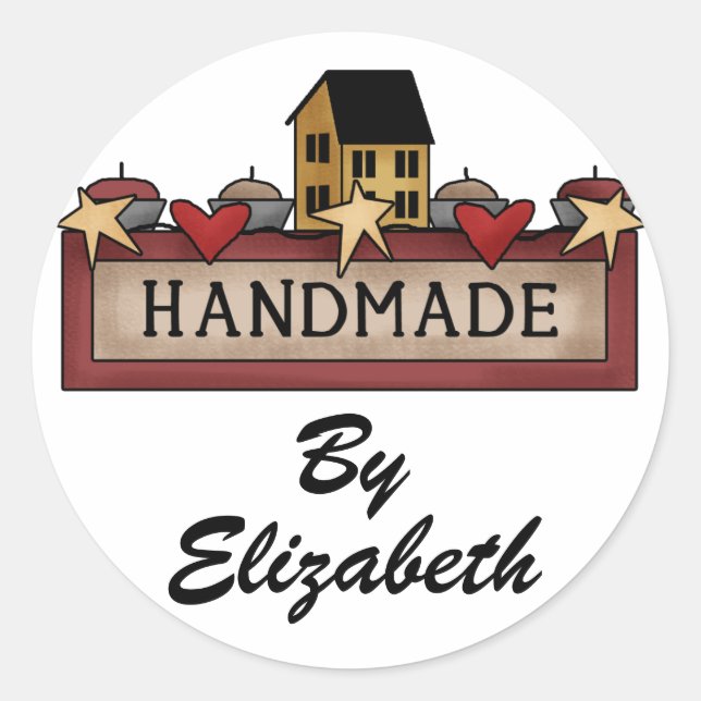 Handgefertigte / Crafter-Sticker für SRF Runder Aufkleber (Vorderseite)