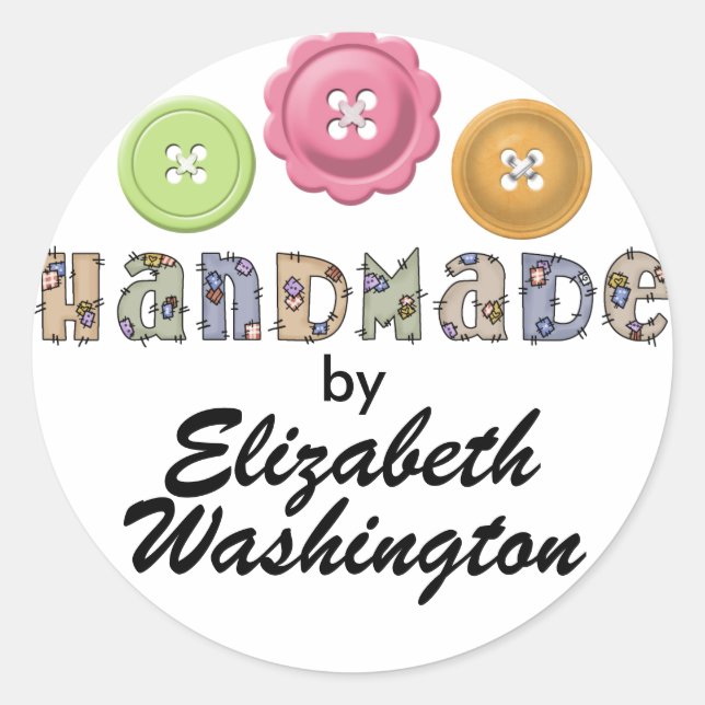 Handgefertigte / Crafter-Sticker für SRF Runder Aufkleber (Vorderseite)