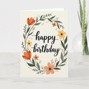 Handgefertigte florale Geburtstagskarte Karte