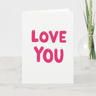 Handgefertigte Fuchsia-Love-You-Karte Karte