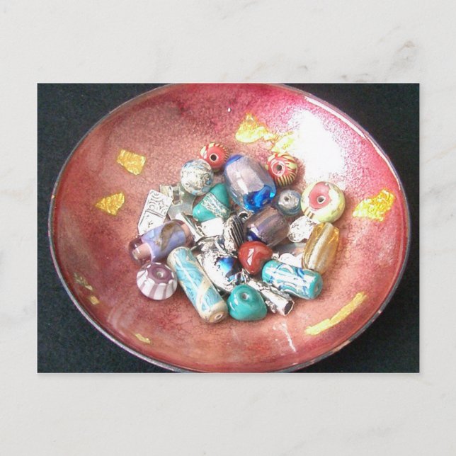 Handgefertigte Glasperlen Postkarte (Vorderseite)