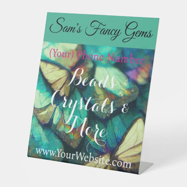 Handgefertigte Handwerksfirmen Unterschrift Sockelschild (Vorderseite)