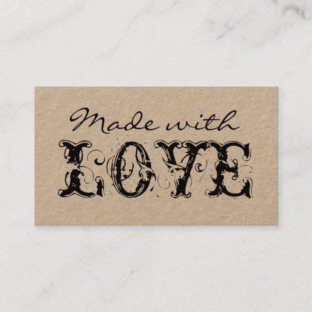 Handgefertigte / hausgemachte minimalistische mode visitenkarte (Vorderseite)