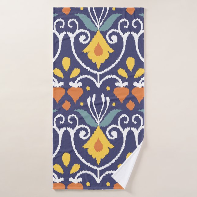 Handgefertigte Ikat-Gewebe. Ethnische nahtlose Mus Badehandtuch (Badehandtuch)