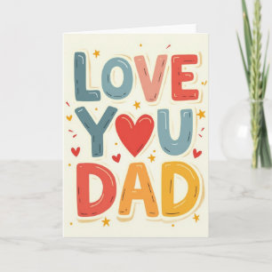Handgefertigte Karte "Ich liebe Dich, Papa"
