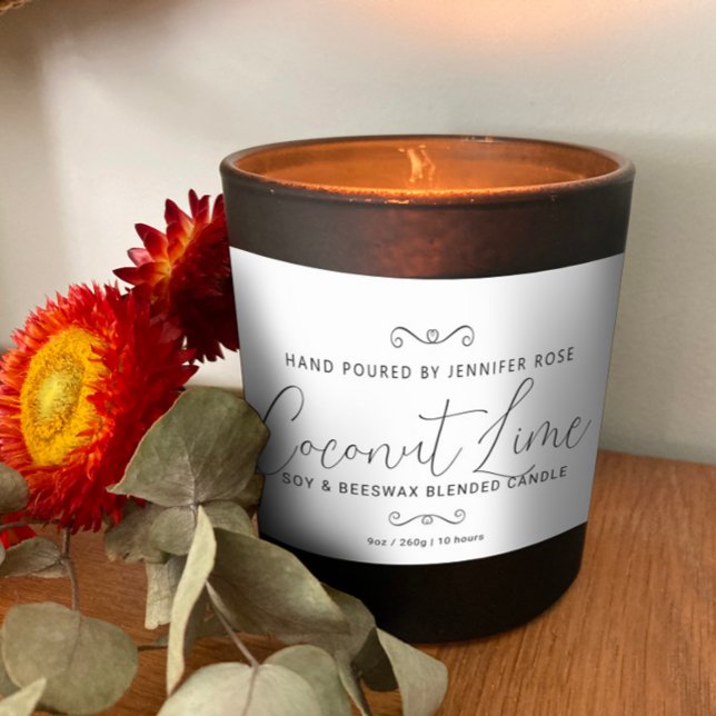 Handgefertigte Kerze, schlicht, schwarz Rechteckiger Aufkleber (Von Creator hochgeladen)