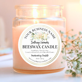 Handgefertigte Kerzenprodukte Jars Small Business Runder Aufkleber