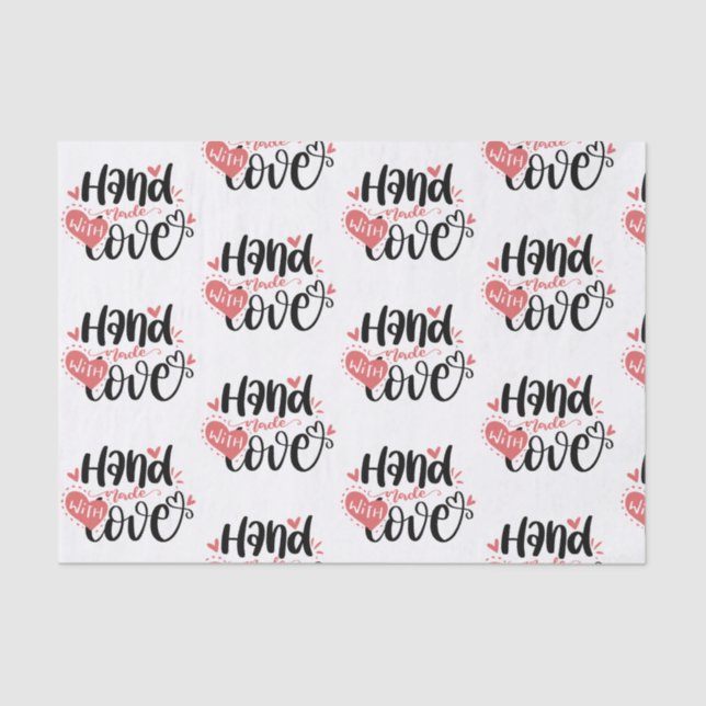 Handgefertigte kleine Unternehmen mit Liebe Seidenpapier (Vorderseite)