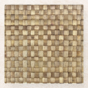 Handgefertigte Körbe Nahtlose Textur Glasuntersetzer