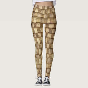 Handgefertigte Körbe Nahtlose Textur Leggings