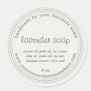 Handgefertigte Lavendel Soap Green Snake Muster Runder Aufkleber