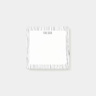 Handgefertigte Linien CUSTOM Chic Monogram Persona Post-it Klebezettel