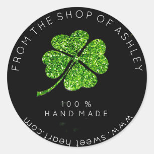 Handgefertigte Logos aus dem Namen Web Green Close Runder Aufkleber