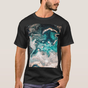 Handgefertigte Marmor-Optik: Traditionelle Luxus-T T-Shirt