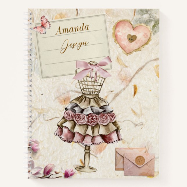 Handgefertigte Maulbeerpapiersäge Notizbuch (Vorderseite)