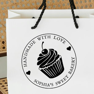 Handgefertigte mit Liebe Kuchen Bäckerei Süße Selb Gummistempel
