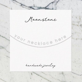 Handgefertigte Moonstone Necklace Juwelier Display Begleitkarte