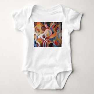 Handgefertigte Musik Abstracte Malerei Baby Strampler