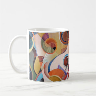 Handgefertigte Musik-Abstraktmalerei Kaffeetasse