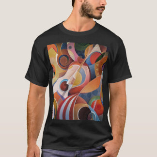 Handgefertigte Musik-Abstraktmalerei T-Shirt