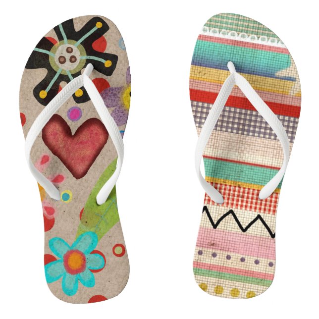Handgefertigte Muster Flip Flops (Fußbett)