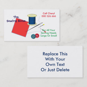 Handgefertigte Nähreparaturen Dressmaker Business Visitenkarte