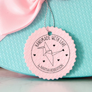 Handgefertigte niedliche Origami-Handys mit Liebe, Gummistempel