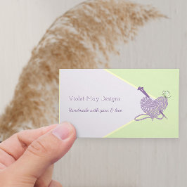 Handgefertigte Pastell-grüne Knetmaschine oder Gar Visitenkarte