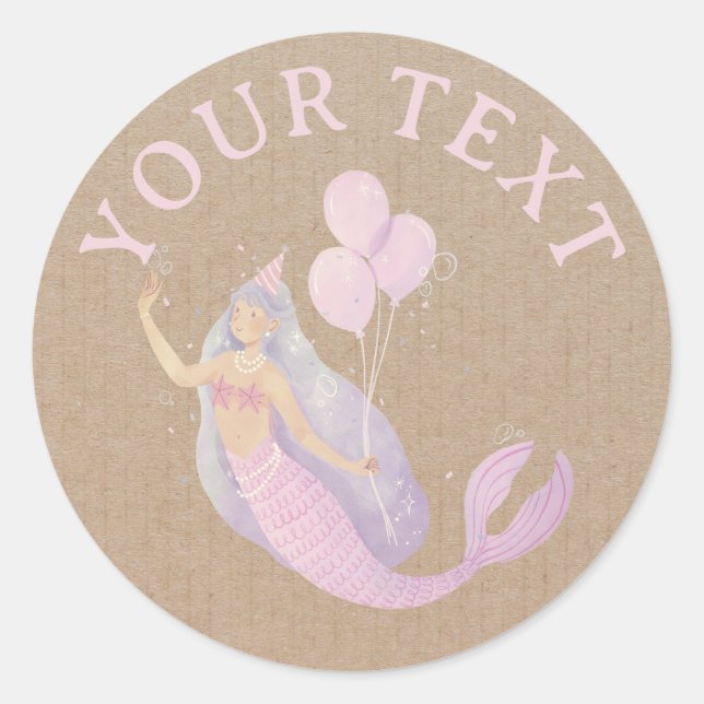 Handgefertigte Produkt Mermaid Cupcake Soap Custom Runder Aufkleber (Vorderseite)