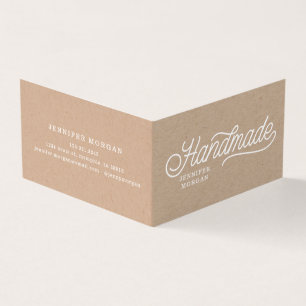 Handgefertigte Produkte mit geklappter Visitenkart Visitenkarten