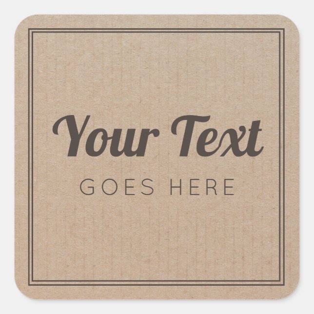 Handgefertigte Produkte Vintag Einfach, trendy-Kra Quadratischer Aufkleber (Vorderseite)