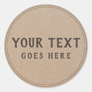 Handgefertigte Produkte Vintag Einfach, trendy-Kra Runder Aufkleber