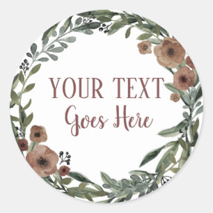 Handgefertigte Produkte Vintage Blumenkästen Runder Aufkleber