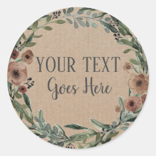 Handgefertigte Produkte Vintage Blumenkästen Runder Aufkleber