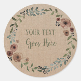 Handgefertigte Produkte Vintage Blumenkästen Runder Aufkleber