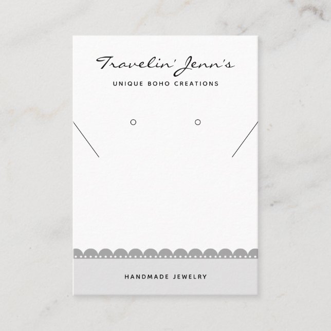 Handgefertigte QR-Code-Schmuckkarten für Unternehm Telefonnummerkarte (Vorderseite)