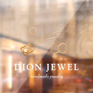 Handgefertigte Schmuck Moderne Berufliche Logoges Fensteraufkleber