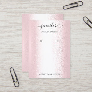 Handgefertigte Schmuckkarte Rosa Rose Visitenkarte