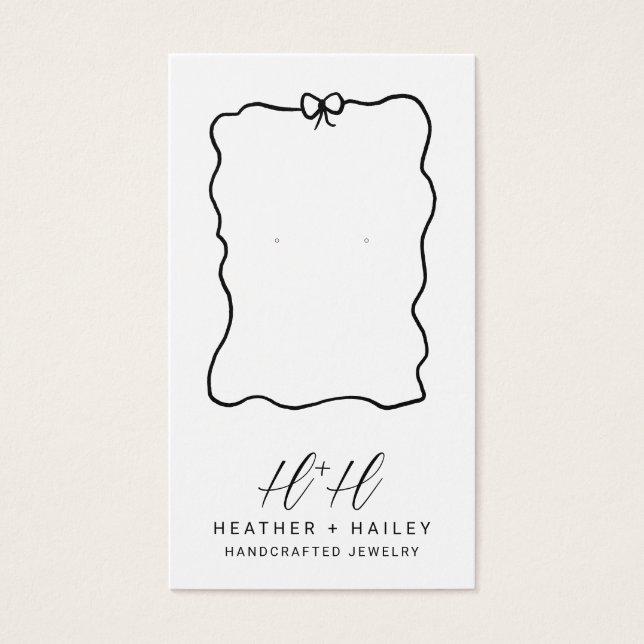 Handgefertigte Schmuckkarten aus Whimsikband (Vorderseite)