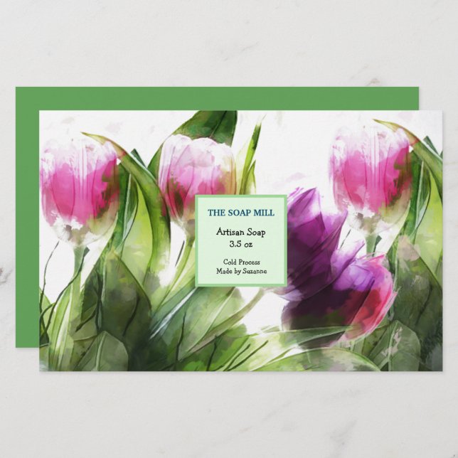 Handgefertigte Seifenspulpapier für Wasserfarben (Vorne/Hinten)