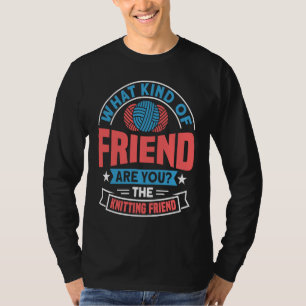 Handgefertigte Strickknette Sprichwort 2 T-Shirt