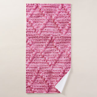 Handgefertigte Stricklozenge Muster Hintergrund. Badehandtuch
