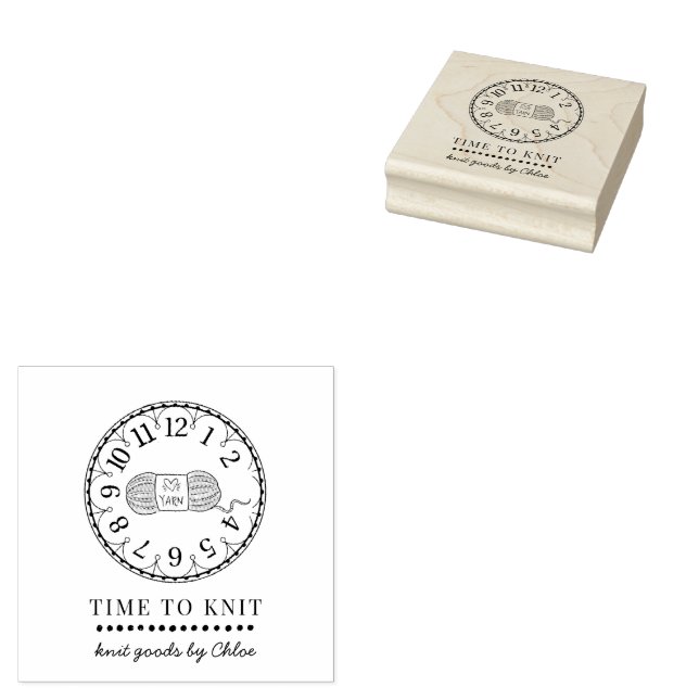 Handgefertigte Stricks Gummistempel (Stempel)