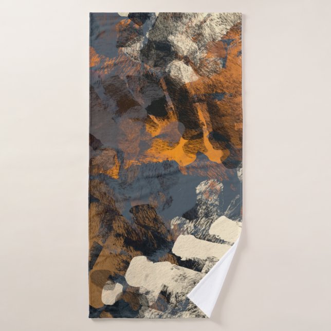 Handgefertigte surreale abstrakte Muster. Moderne  Badehandtuch (Badehandtuch)