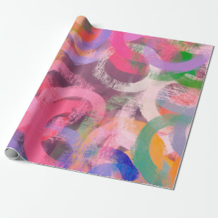 Handgefertigte surreale abstrakte Muster. Moderne Geschenkpapier