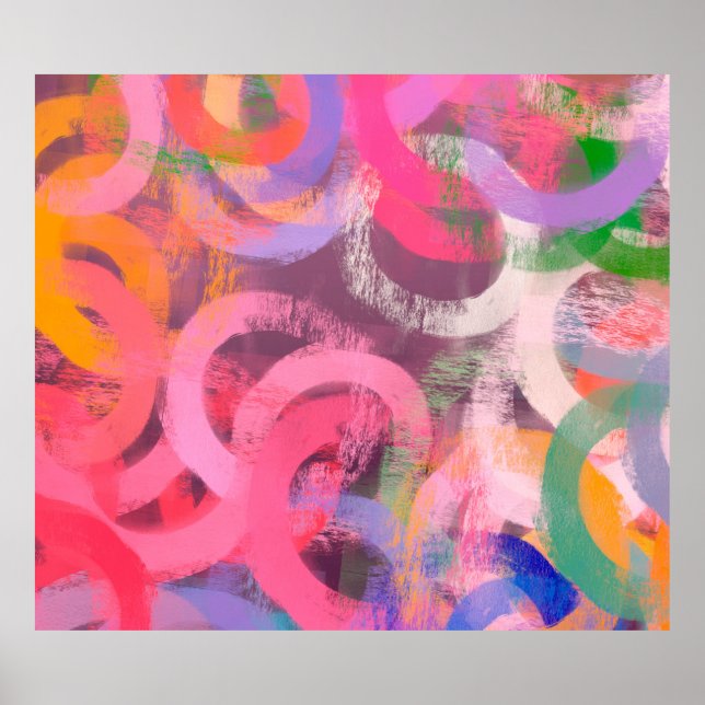 Handgefertigte surreale abstrakte Muster. Moderne  Poster (Vorne)