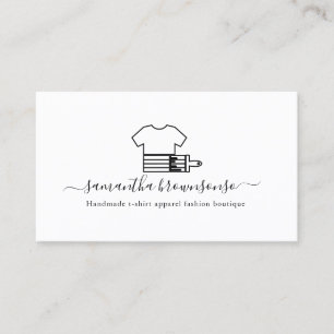 Handgefertigte T-Shirt Mode Boutique Visitenkarte
